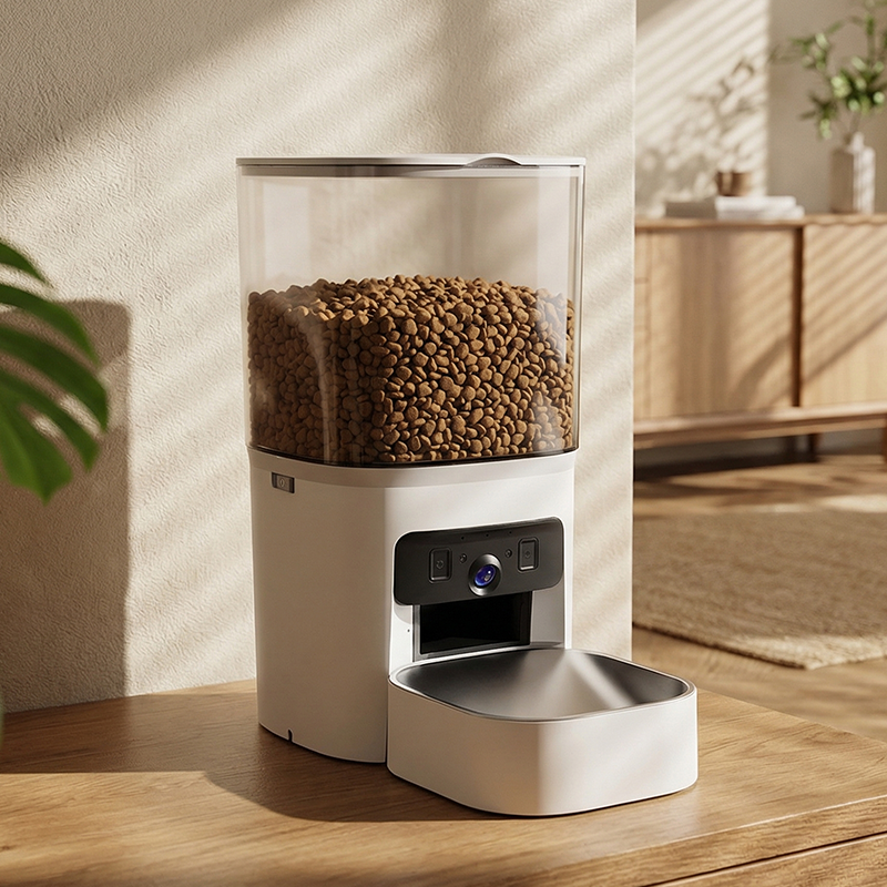 MAS-3007 Intelligenter Futterautomat mit zwei Linsen und transparentem 6-Liter-Trichter MAS-3007 Intelligenter Futterautomat mit zwei Linsen und transparentem 6-Liter-Trichter